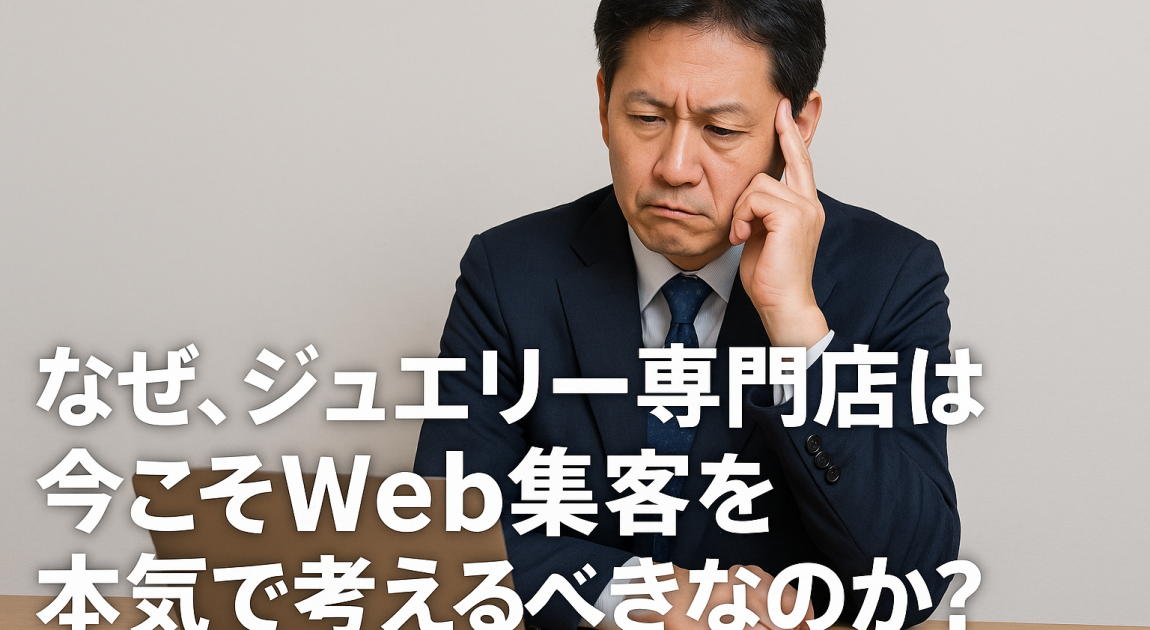 なぜ、ジュエリー専門店は今こそWeb集客を本気で考えるべきなのか？